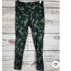 Colosseum Camo Print Pull On Ankle Leggings S Womens Side Pockets Skinny Leg
